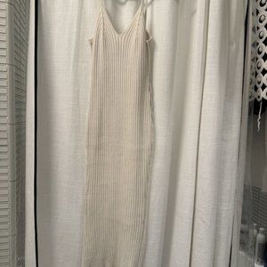Trois Cream Knit Midi-Dress. XS. Never worn.